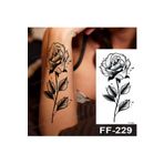GLANZEND Gerçek Dövme Görünümlü Gül Modeli 3 Boyutlu Tattoo