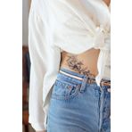 GLANZEND Gerçek Dövme Görünümlü Gül Ve Çiçek Modelli 3 Boyutlu Tattoo