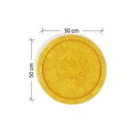 GLARESIN Sehpa tepsi tablo Epoksi kalıbı-Premium kalite uzun ömürli Silikon kalıp 50 cm Çap