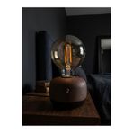 Glarus Atelier MONO | Rustik Taş Tozu Masa Lambası Toggle Switch G95 Led Filament 9w Ampul Dahil Kahverengi