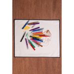 Glarus Düz Boş Beyaz 50X60CM Yıkanabilir Boyama Örtüsü Eğitici Su & Boya Geçirmez Oyun Halısı Matı - 50 x 60 cm