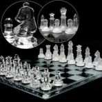 Glass Chess Cam Satranç Takımı 30 x 30 cm