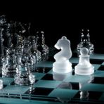 Glass Chess Cam Satranç Takımı (35 cm x 35 Cm) - Meşe Kutu