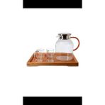 Glass In Love Bambu Tepsili Fincan ve Sürahi Seti - 1,6 lt