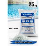 Glassberk Cam Filtre Medyası (1.20-3.20 mm) 25 Kg Havuz Filitre Temizleme Su Arıtma Filtrasyon Filtreleme Kumu