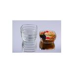 Glassco 8'li Kare Sütlaç Kare Cam Kase Tatlı Puding Kasesi Cam Sunum
