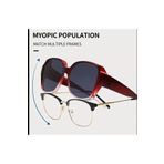glasses accessory numaralı gözlük üstüne takılabilir güneş gözlüğü kırmızı değrade
