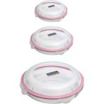 Glasslock 3 Parça Yuvarlak Plus Cam Saklama Kabı Glasslock Yuvarlak Plus 3