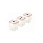 Glasslock Kare Cam Saklama Kabı 3x920 Ml.