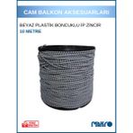 glassmakro 10 m Uzunlukta Makro Cam Balkon Plastik Gri Boncuklu İp Zincirleri Estetik ve Dayanıklı
