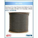 glassmakro Alüminyum Pvc Kapı Pencere Cam Balkon Kıl Fitili En 6,7mm - Kıl Uzunluğu: 15MM - Rulo - 125 Metre