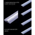 glassmakro Duşakabin Mıknatıs 1 Takım ve 4 Adet Duşakabin Suluk Fitili Set 200 cm (4-5-6 Mm)