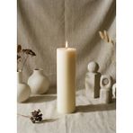 Glassy Dev Mum 10 Çap x 40 cm Silindir Parafin Mum – Uzun Süre Yanan Vanilya Kokulu Aromaterapi Mum - Altın