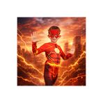 GlassySKY (3-4 Yaş) Çocuk Parti Giyim - Flash Kostüm ve Maske