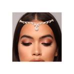 GlassySKY (GÜMÜŞ)Hint Başlık/Kolye/Hanfu Taç Saç Tesettür Aksesuar Düğün/Nişan/Gelin/Kına/Doğum Günü