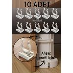 GLASWEN 10 Adet Ahşap Baza Klipsi Mutfak Dolap Tezgah Alt Kısım Kapatma Klips Mobilya Ayak Tutucu Toka