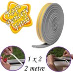 Glaswen 1x2=2 Metre Kapı Pencere Bandı Gri Fitili Yapışkanlı Soğuk Izolasyon Bant