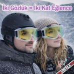 Glaswen 2 Adet Kayak Gözlüğü Aynasız Gökkuşağı Ventilli Güneş Kar Koruyucu Gözlük Uv Korumalı Snowboard Glasses Gözlük - 150 cm - Çok Renkli