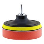Glaswen 3'Lü SET Oto Araç Araba Pasta Cila Polisaj Süngeri + 115 mm Taban + Matkap Adaptörü Parlatıcı Çizik Giderici
