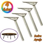 Glaswen 4 Adet Katlanabilir Beyaz Yer Sofra Ayağı Katlanır Yer Sofrası Sini Altı Plastik Ayak 22 cm