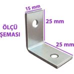 GLASWEN 4 Adet Mobilya Eşya Dolap Duvar Sabitleyici Köşe Bağlantı L Demir Gönye Deprem Güvenliği 25x25x15mm