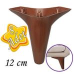 Glaswen 8 Adet Zelve 12 cm Ceviz Ahşap Desenli Lüx Mobilya Kanepe Sehpa Ünite Koltuk Ayağı Baza Ayak