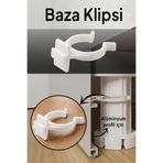GLASWEN Alüminyum Baza Klipsi Mutfak Dolap Tezgah Alt Kısım Kapatma Klips Mobilya Ayak Tutucu Toka