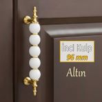 Glaswen Inci Kulp 96 mm Altın Gold Mutfak Kulpu Çekmece Dolap Kapak Kulbu Metal Mobilya Dolabı Kulpları