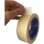 Glaswen Kağıt Bant 35 mm x 35 mt Maskeleme Bandı Koli Bandı Krem Rengi Güçlü Yapışkanlı Bant - Şeffaf