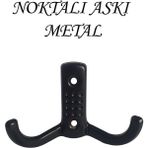 Glaswen Noktalı Askı Siyah Portmanto Askı Vestiyer Duvar Askısı Metal Dolap Elbise Askılığı