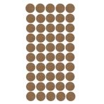 GLASWEN Yapışkanlı Yuvarlak Keçe Masa Sandalye Parke Zemin Ayak Koruyucu Kaydırmaz 20 Mm Keçesi (50'li Paket)