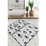 Glauce Banyo Halısı Djt 3lü Set