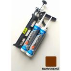 Glax Tools Bautech Kahverengi Silikonize Mastik 2X500 Gr. + Silikon Tabancası Yüksek Elastikiyet Özelliği