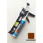 Glax Tools Kahverengi Silikonize Mastik / Çekomastik 500 Gr. + Silikon Tabancası