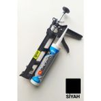 Glax Tools Siyah Silikonize Mastik / Çekomastik 500 Gr. + Silikon Tabancası