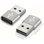 Glazef USB To Dişi Type-C USB Otg Çevirici Dönüştürücü Adaptör - Gri