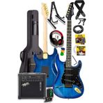 GLC-40BL-AMP Elektro Gitar Seti WATT Şarjlı BT Amfi Kulaklık Full SET