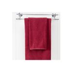 Gleam Atelier Baklava Jakarlı Bordo Havlu Seti,%100 Pamuk, Banyo Havlusu:70 * 140, Baş Havlusu 50 * 90 Cm Bordo 70 x 140