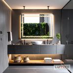 Gleamira Led'li Lazer Kumlamalı Lavabo & Banyo Aynası (Dokunmatik Sensörlü) günışığı ledli 100 x 75
