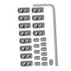 GLEAVI 1 Takım Tel Halatlı Dolap Pin Keepers kilitleme pimi geri kilitleme pimi arkalıkları pin kilitleri tel halat kablo bağlantı elemanları halat klipsi çelik Silver