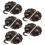 GLEAVI 5 Adet Antik Toka Takı Kutusu Çile Mandalı Çile Tokaları Dolap Küçük Askı Mandalı Kutuları Toka Metal Çile Toka Küçük Mandal Çile Mücevher Kutuları Toka Dark Brown Ütü