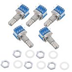 GLEAVI 5 Adet Çok Hızlı Döner Anahtar Döner Kodlayıcı Taşınabilir Kodlayıcı Anahtarı Metal Rotary Encoder Tasarrufu Potansiyometre Mini Dijital Kodlayıcı Dijital Kompakt Çinko Alaşım