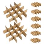 GLEAVI 8 Adet Nakliye Karton Bölücü Eklentileri: Hücre Oluklu Bölücü - Taşınma Malzemeleri İçin Kutu Bölücüler - 82x82x80mm Izgaralı 335x335x80mm Paketleme Bölmesi