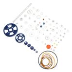 GLEAVI 80 Set DIY Dişli Seti Taç Dişliler DIY Dişliler DIY Model Dişliler Çift Redüksiyon Dişlisi Çocuklar Eğitici Oyuncak Aksesuarları Tek Redüksiyon Dişlisi Plastik Dişliler