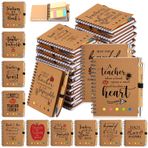 Glenmal Sevgililer Günü Öğretmeni Kadınlar için Takdir Hediyesi Spiral Defter Öğrencilerden Öğretmenler için Teşekkür Hediyesi Okul Ofis Malzemeleri için Bambu Kalemlerle İlham Verici Günlük (30 Set)