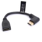 GLHONG 8K HDMI Uzatma Kablosu, Kısa HDMI 2.1 Erkek - Dişi 90 Derece Açı HDMI Kablosu Yüksek Hızlı 48Gbps Hdmi Genişletici Adaptör Desteği 8K@60Hz, 4K@120Hz, Dinamik HDR, eARC, VRR, 3D TV/PC/Monitör için