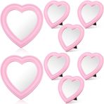 GlikCeil 8 Adet Spa Parti Malzemeleri 8 Kalp Şekilli Ayna Pembe Ayna Spa Parti Aynası Pijama Partisi için Makyaj Aynası Spa Parti Pijama Partisi Pijama Partisi Pijama Doğum Günü Partisi Favor