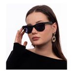 GlimmerGroove Eğimli Unisex Wayfarer Güneş Gözlüğü Siyah Renkli Türkiye Menşeli