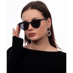 GlimmerGroove Unisex Siyah Yuvarlak Çerçeveli Güneş Gözlüğü Düz Desenli Çocuklar İçin Özel Tasarım