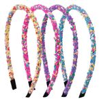 GlimmerStyle 4 Donut şeker renkli alın bandı, saç tokası, saç bandı, kadın tacı